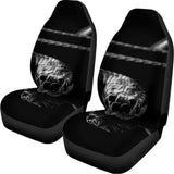 Monochrome Rhinoceros Ratsnake Print Universal Fit Car Seat Covers 102422