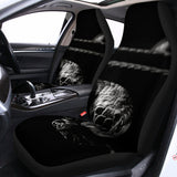 Monochrome Rhinoceros Ratsnake Print Universal Fit Car Seat Covers 102422