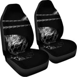 Monochrome Rhinoceros Ratsnake Print Universal Fit Car Seat Covers 102422