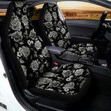 Monochrome Rose Floral Pattern Print Universal Fit Car Seat Covers 102422