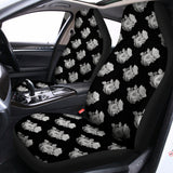 Monochrome Rose Pattern Print Universal Fit Car Seat Covers 102422