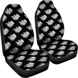 Monochrome Rose Pattern Print Universal Fit Car Seat Covers 102422