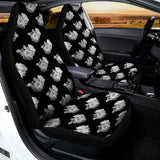 Monochrome Rose Pattern Print Universal Fit Car Seat Covers 102422