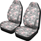 Monochrome Spring Floral Print Universal Fit Car Seat Covers 102422
