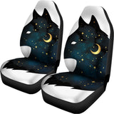 Moon And Stars Wolf Spirit Print Universal Fit Car Seat Covers 102422