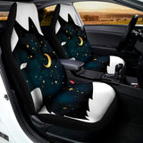 Moon And Stars Wolf Spirit Print Universal Fit Car Seat Covers 102422