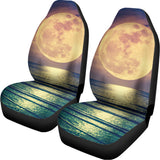 Moon Beach Print Universal Fit Car Seat Covers 102422