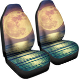 Moon Beach Print Universal Fit Car Seat Covers 102422