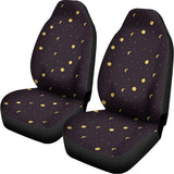 Moon Phase And Stars Pattern Print Universal Fit Car Seat Covers 102422