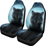 Moonlight Wolf Print Universal Fit Car Seat Covers 102422
