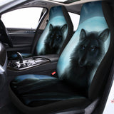 Moonlight Wolf Print Universal Fit Car Seat Covers 102422