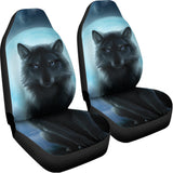 Moonlight Wolf Print Universal Fit Car Seat Covers 102422
