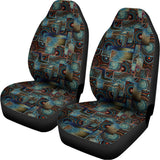Mosaic Patchwork Pattern Print Universal Fit Car Seat Covers 102422