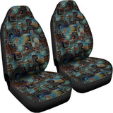 Mosaic Patchwork Pattern Print Universal Fit Car Seat Covers 102422