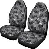 Motorcycle And Angel Pattern Print Universal Fit Car Seat Covers 102422