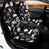 Motorcycle Equipment Pattern Print Universal Fit Car Seat Covers 102422