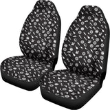 Motorcycle Parts Pattern Print Universal Fit Car Seat Covers 102422