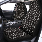 Motorcycle Parts Pattern Print Universal Fit Car Seat Covers 102422
