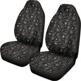 Motorcycle Words Pattern Print Universal Fit Car Seat Covers 102422