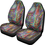 Multicolor Psychedelic Print Universal Fit Car Seat Covers 102422
