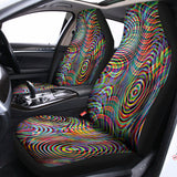 Multicolor Psychedelic Print Universal Fit Car Seat Covers 102422
