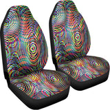 Multicolor Psychedelic Print Universal Fit Car Seat Covers 102422