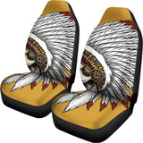 Native American Indian Skull Print Universal Fit Car Seat Covers 102422