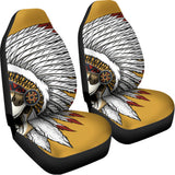 Native American Indian Skull Print Universal Fit Car Seat Covers 102422