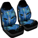 Native American Spiritual Wolf Print Universal Fit Car Seat Covers 102422