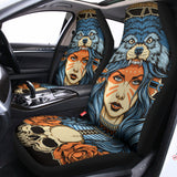 Native American Wolf Girl Print Universal Fit Car Seat Covers 102422