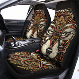 Native American Wolf Spirit Animal Print Universal Fit Car Seat Covers 102422