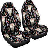 Native Buffalo Pattern Print Universal Fit Car Seat Covers 102422