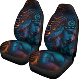 Native Indian Girl Portrait Print Universal Fit Car Seat Covers 102422