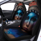 Native Indian Woman Portrait Print Universal Fit Car Seat Covers 102422