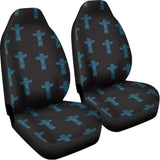 Native Totem Pattern Print Universal Fit Car Seat Covers 102422