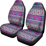 Native Tribal Ethnic Rose Pattern Print Universal Fit Car Seat Covers 102422