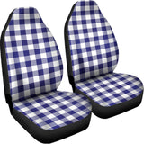 Navy And White Buffalo Check Print Universal Fit Car Seat Covers 102422