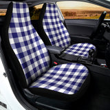 Navy And White Buffalo Check Print Universal Fit Car Seat Covers 102422