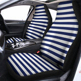 Navy And White Striped Pattern Print Universal Fit Car Seat Covers 102422