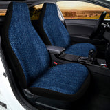 Navy Blue Denim Jeans Print Universal Fit Car Seat Covers 102422