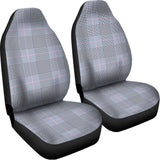 Navy Blue Prince of Wales Check Print Universal Fit Car Seat Covers 102422