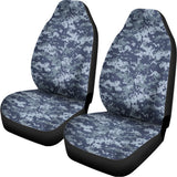 Navy Digital Camo Pattern Print Universal Fit Car Seat Covers 102422