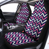 Navy Pink And White Chevron Print Universal Fit Car Seat Covers 102422