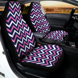Navy Pink And White Chevron Print Universal Fit Car Seat Covers 102422