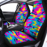 Neon Camouflage Print Universal Fit Car Seat Covers 102422
