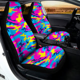 Neon Camouflage Print Universal Fit Car Seat Covers 102422