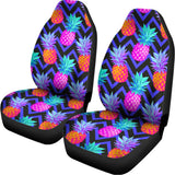Neon EDM Zig Zag Pineapple Pattern Print Universal Fit Car Seat Covers 102422