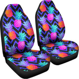 Neon EDM Zig Zag Pineapple Pattern Print Universal Fit Car Seat Covers 102422