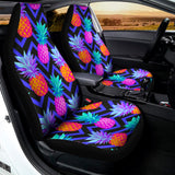 Neon EDM Zig Zag Pineapple Pattern Print Universal Fit Car Seat Covers 102422