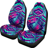 Neon Ethnic Aztec Trippy Print Universal Fit Car Seat Covers 102422